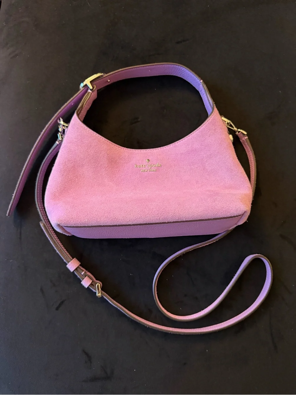 kate spade Lavender  Suede Shoulder Bag